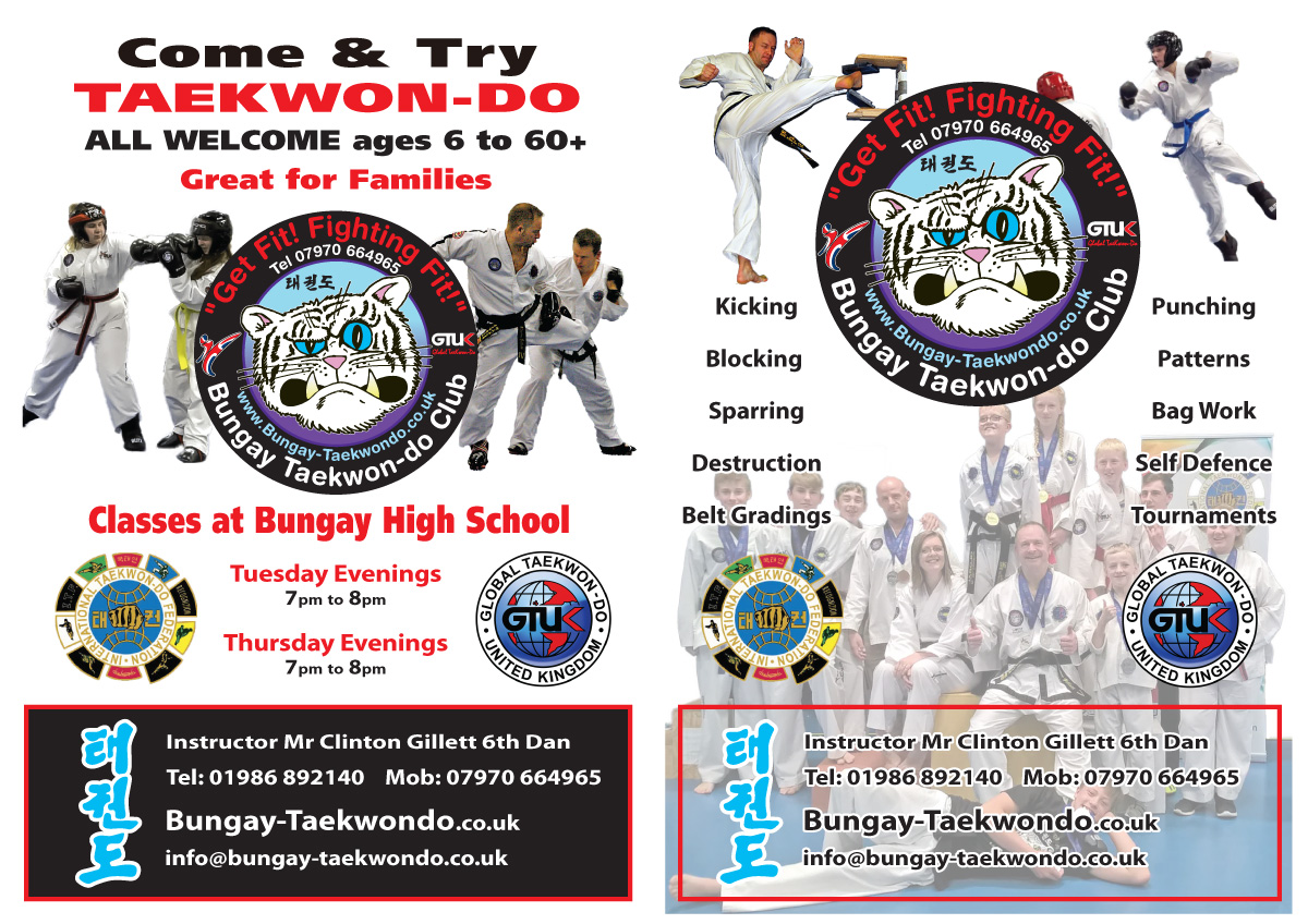 COME and TRY TAEKWON-DO ALL WELCOME ages 6 to 60+ Great for Families